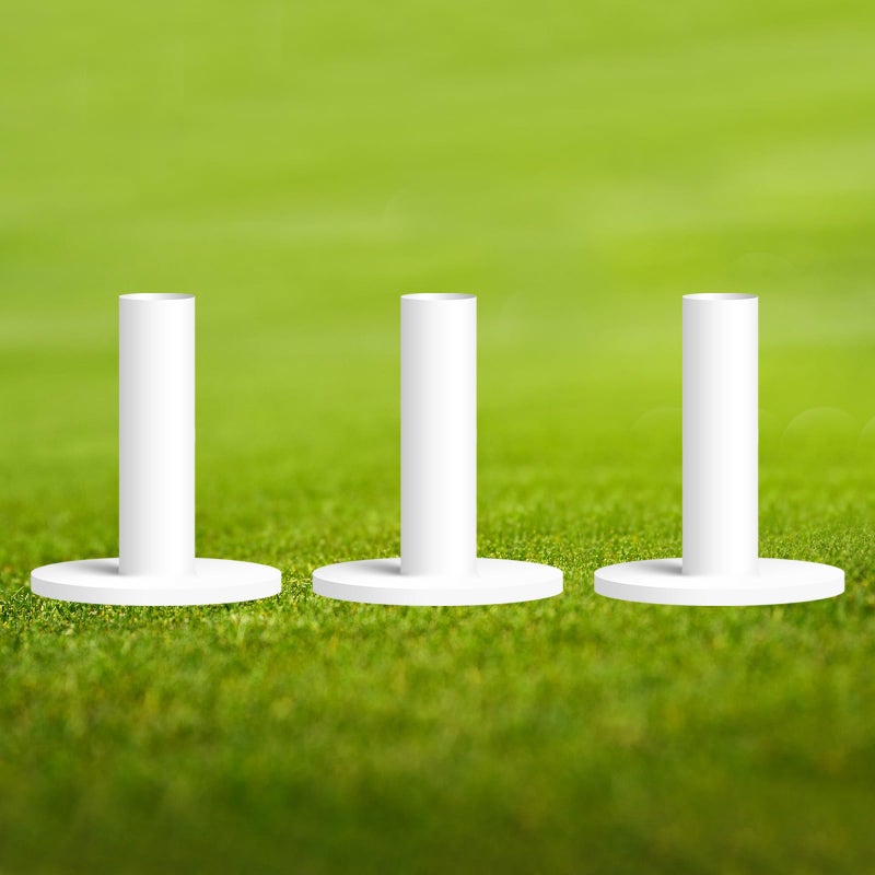 FINGER TEN Golf Rubber Tees Driving Range Value 3/4 Pack, Mixed or Same Size 1.5â€™â€™ 2.25â€™â€™ 2.75â€™â€™ 3â€™â€™ for Practice Mat (3 Pack All 2.25-White) - Image 1